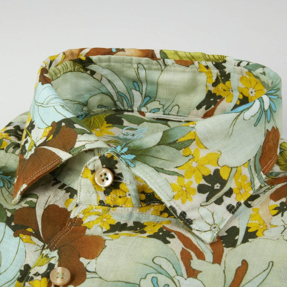 ID70468- Stenstroms  Linen Pattern Shirt