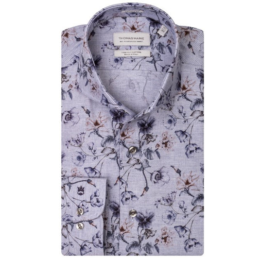 ID8256-Thomas Maine Sky Floral Shirt