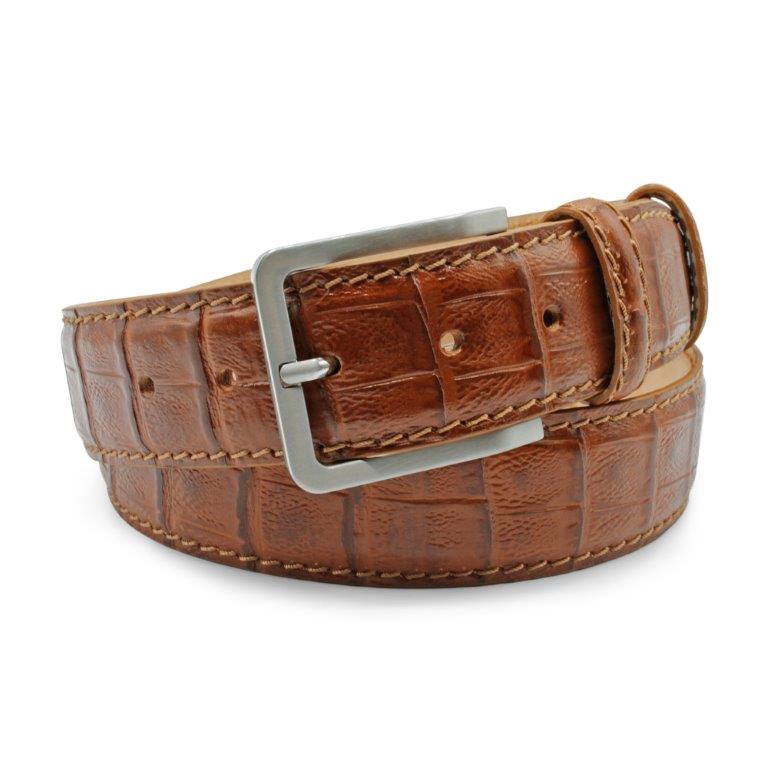 ID70527-Huxley Tanner Mcenroe 40mm Honey Mock Croc Belt