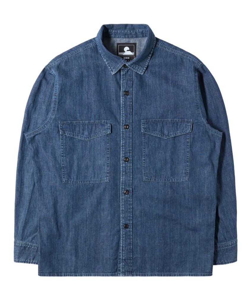 ID8581-Edwin Big Shirt Blue Pearl