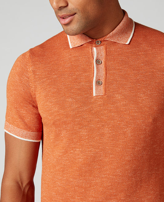 ID10289-Remus Orange Knitted Polo