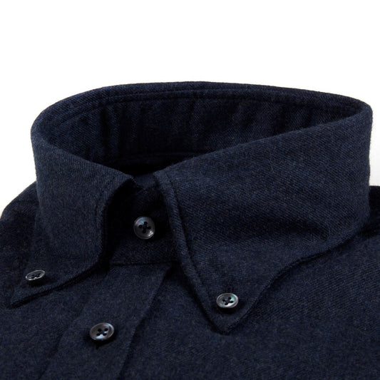 ID20303-Stenstroms Navy Flannel Button Down Shirt