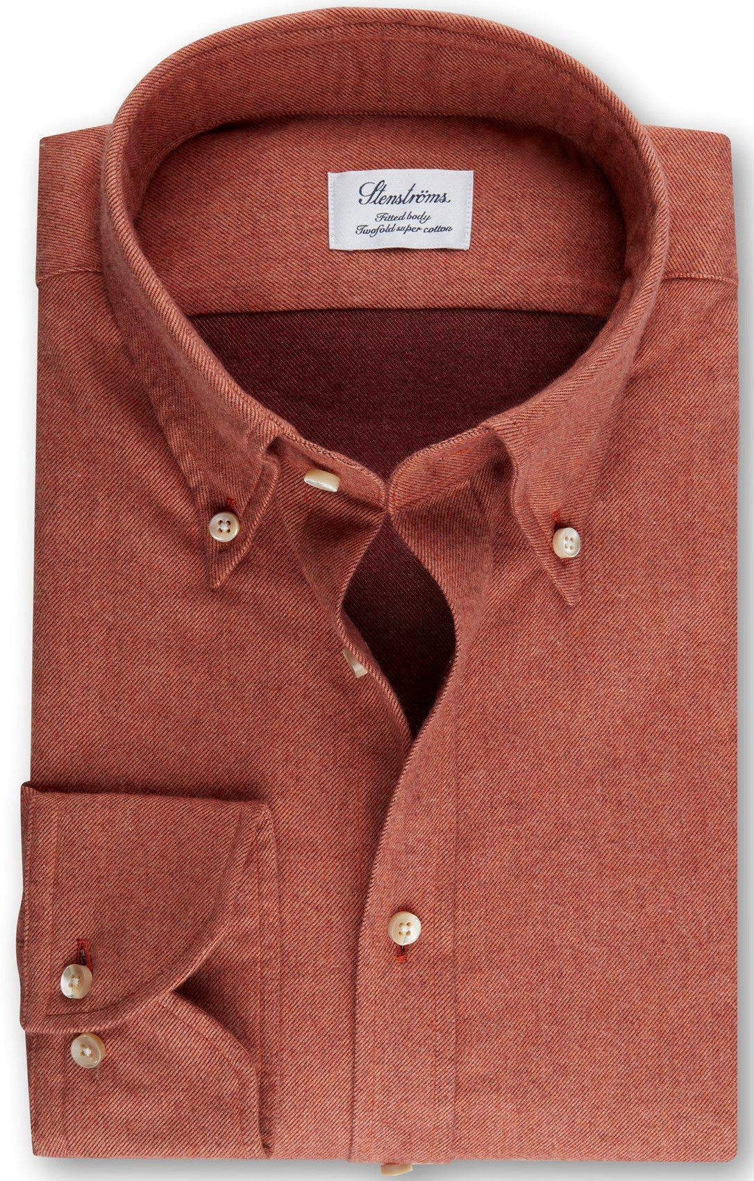 Orange Button down Flannel Shirt