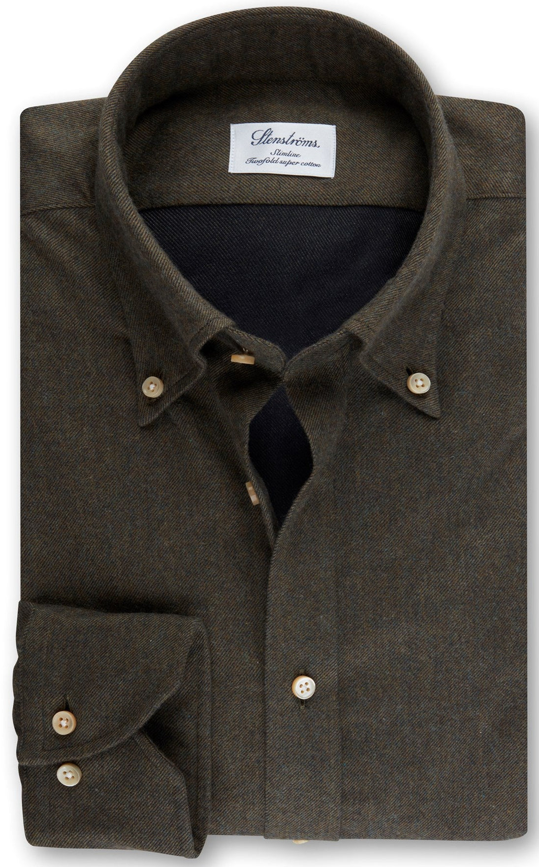 ID20305-Stenstroms Shirt Olive Flannel Shirt