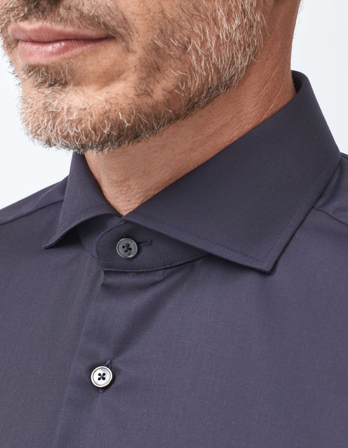 ID20337-Xacus Navy Wrinkle Free Shirt