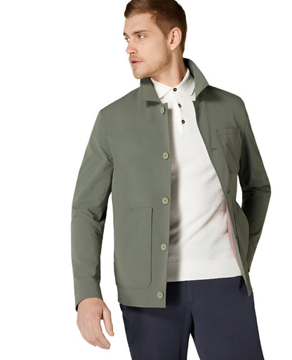 ID30161-Remus Olive Nylon Overshirt