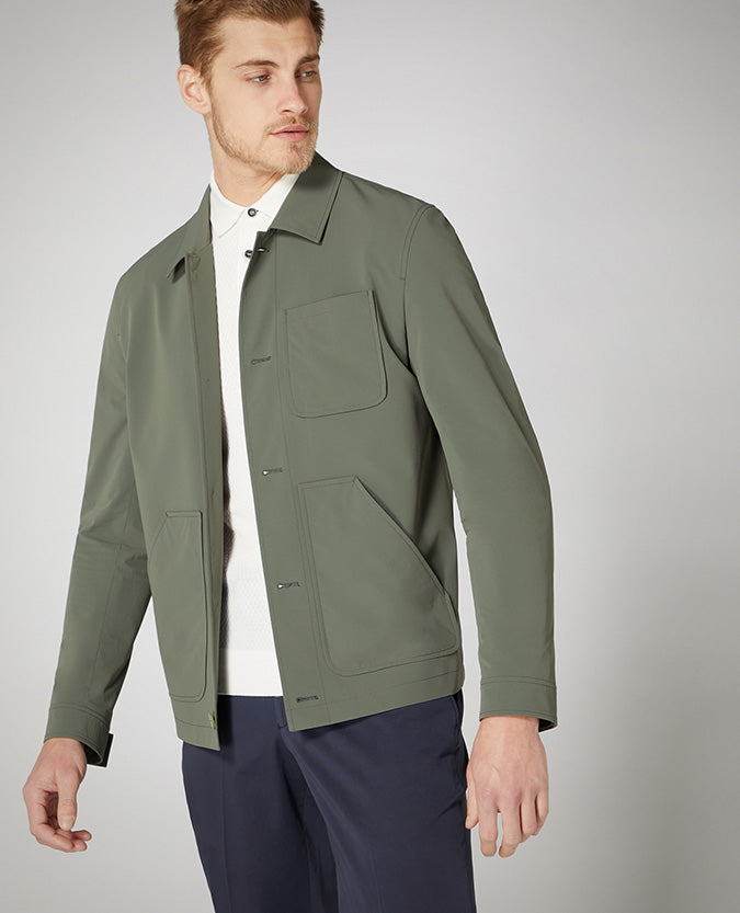 ID30161-Remus Olive Nylon Overshirt