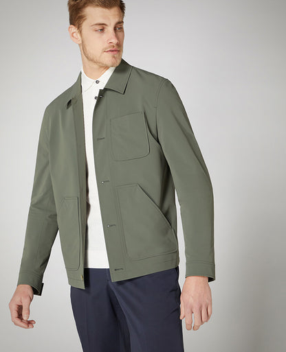 ID30161-Remus Olive Nylon Overshirt