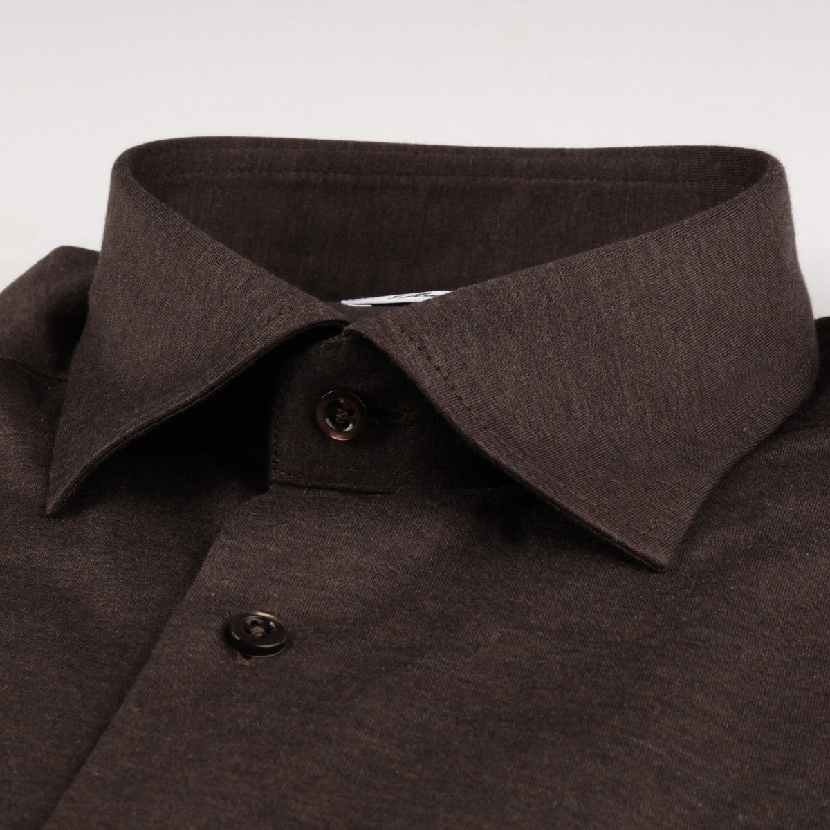 ID40113-Stenstroms Brown Stretch Jersey  Shirt