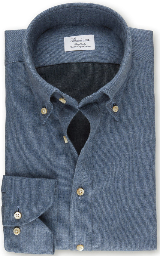 ID40211 Stenstroms Blue Flannel Shirt