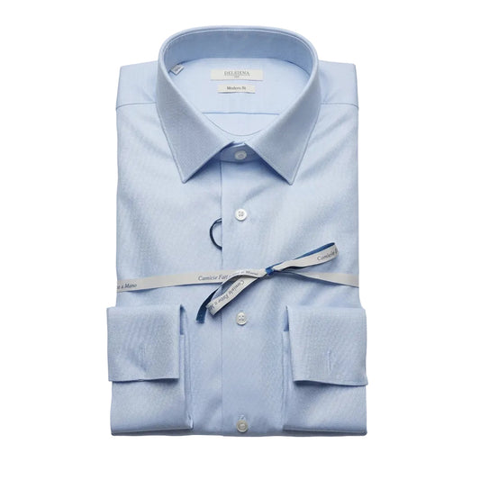 ID4222-Delsiena Blue Double Cuff Shirt