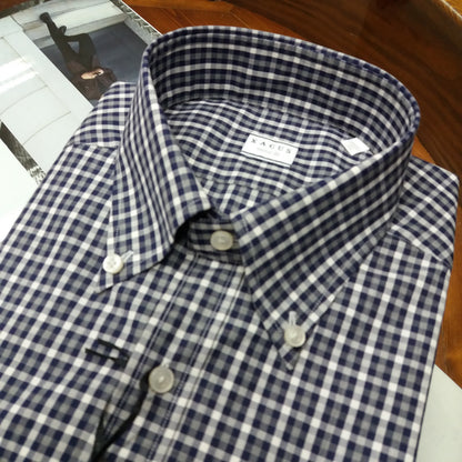 ID4052-Xacus Blue Check Shirt