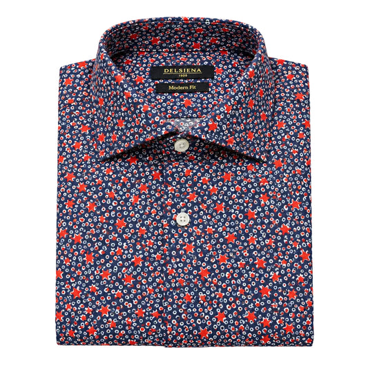 Delsiena Blue Red Star Shirt