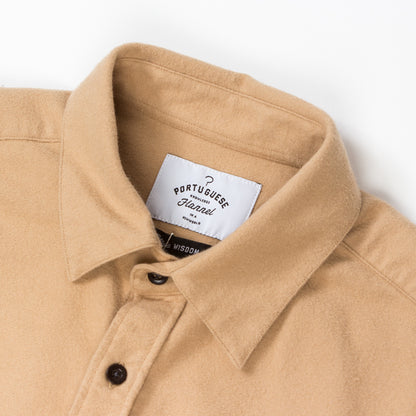 ID4408-Portuguese Flannel Campo Camel Shirt