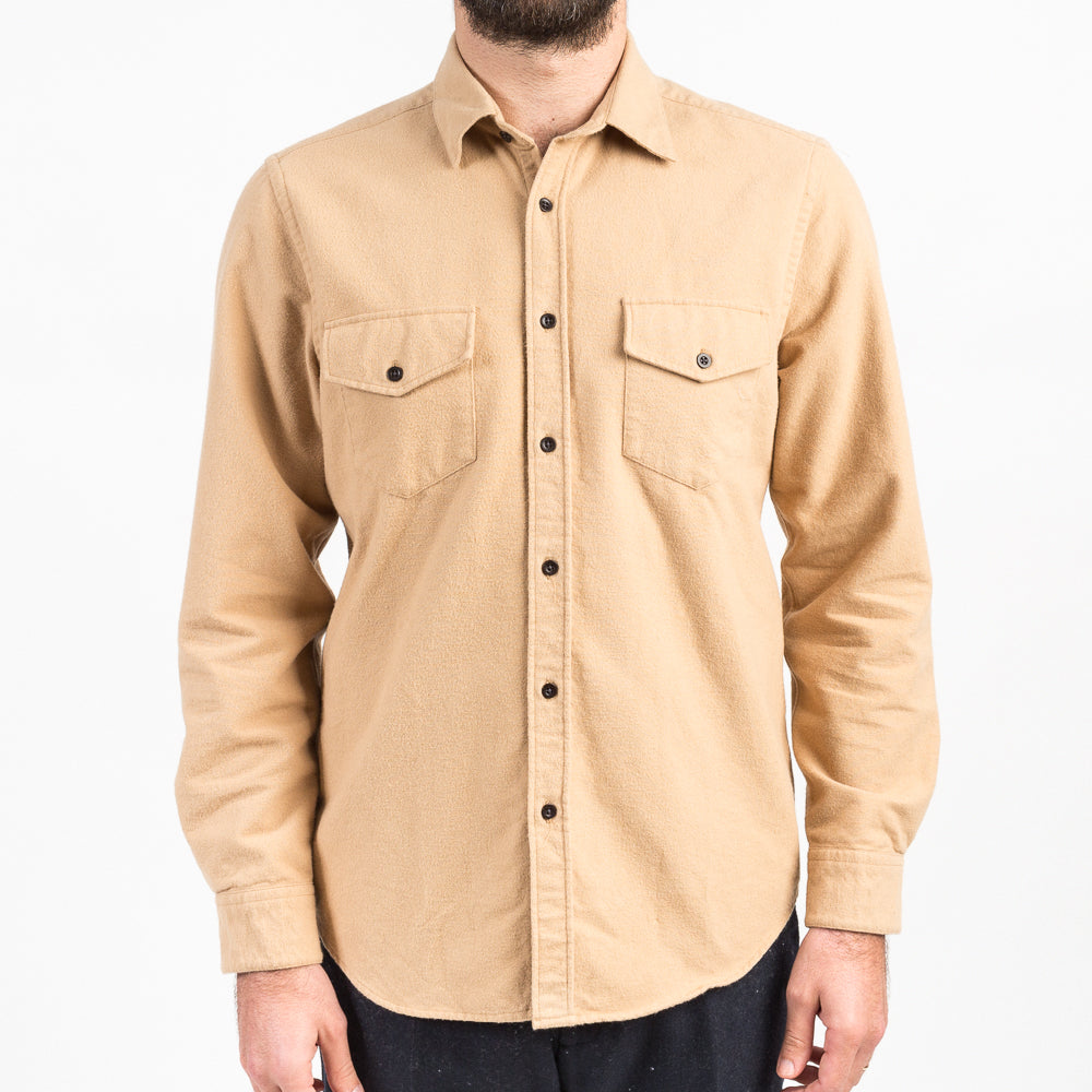 ID4408-Portuguese Flannel Campo Camel Shirt