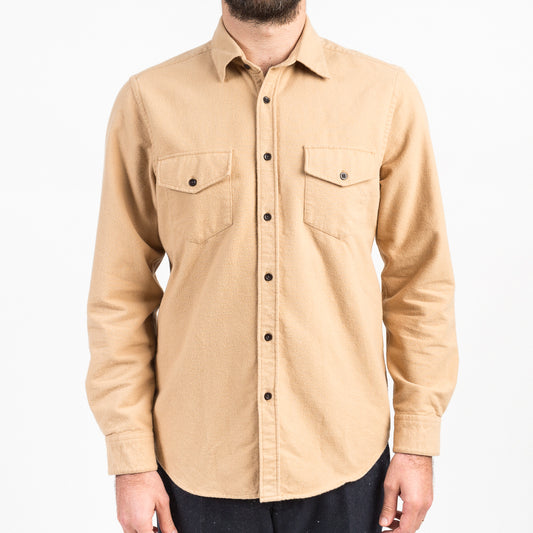 ID4408-Portuguese Flannel Campo Camel Shirt