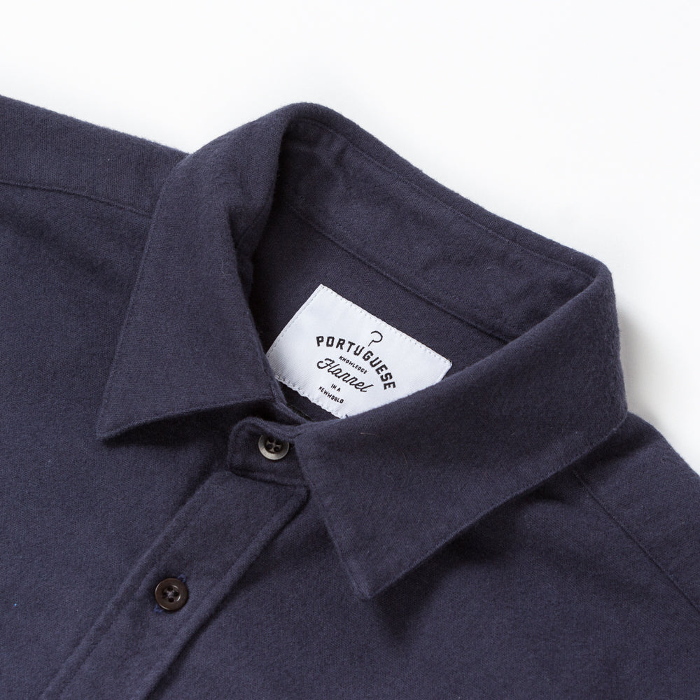 ID4410-Portuguese Flannel Campo Navy Shirt