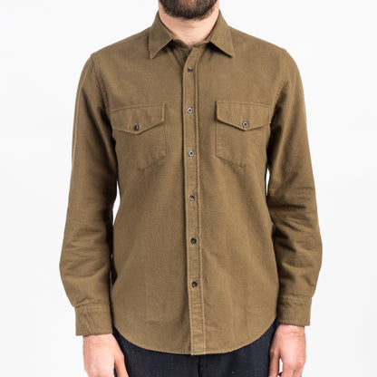 ID4409-Portuguese Flannel Campo Olive Shirt