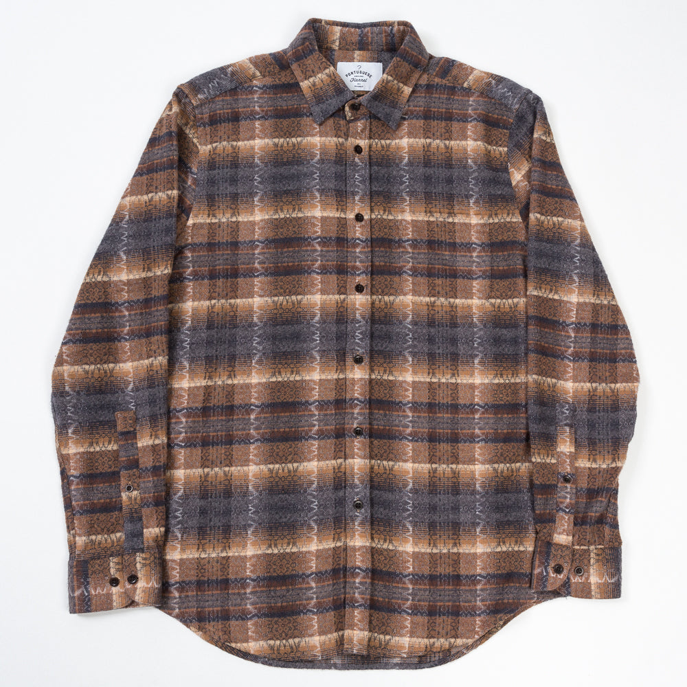 ID4412-Portuguese Flannel Iberia Brown Shirt