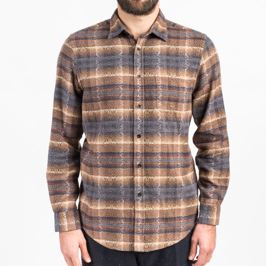 ID4412-Portuguese Flannel Iberia Brown Shirt