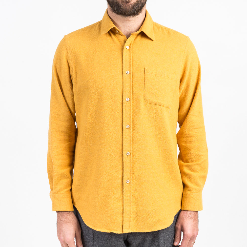 ID4419-Portuguese Flannel Tecam Mustard Shirt