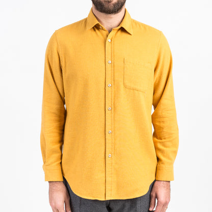 ID4419-Portuguese Flannel Tecam Mustard Shirt