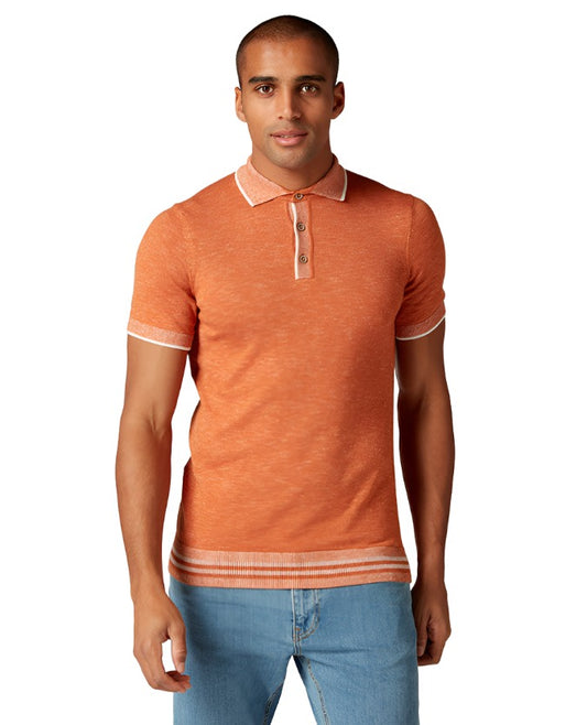 ID10289-Remus Orange Knitted Polo