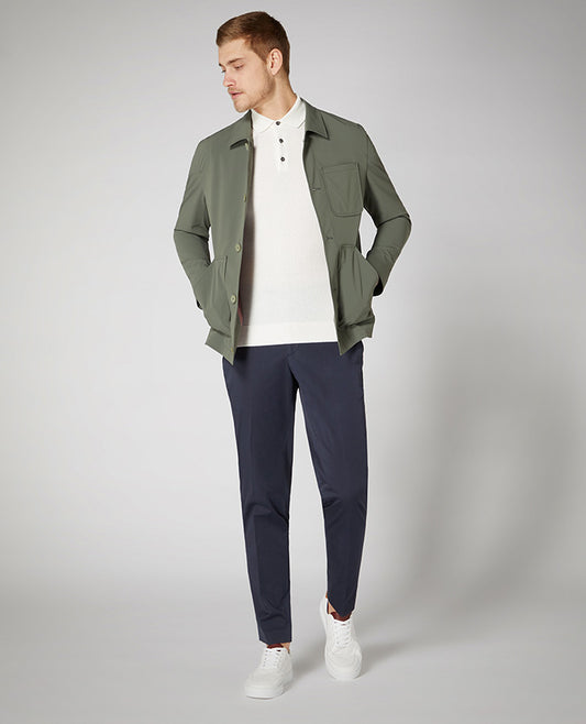 ID30161-Remus Olive Nylon Overshirt