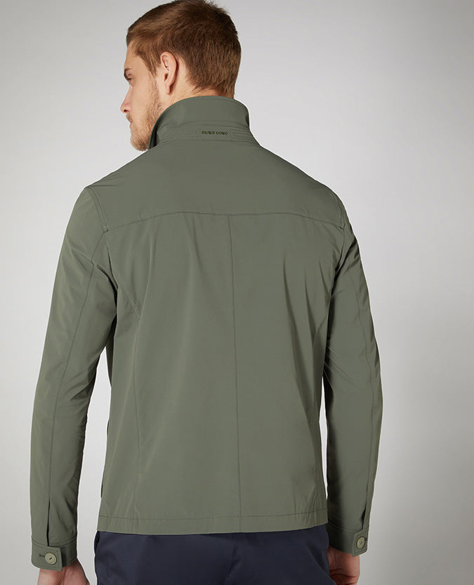 ID30161-Remus Olive Nylon Overshirt