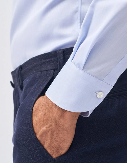 ID50191-Xacus Slim Fit Travel Shirt Blue