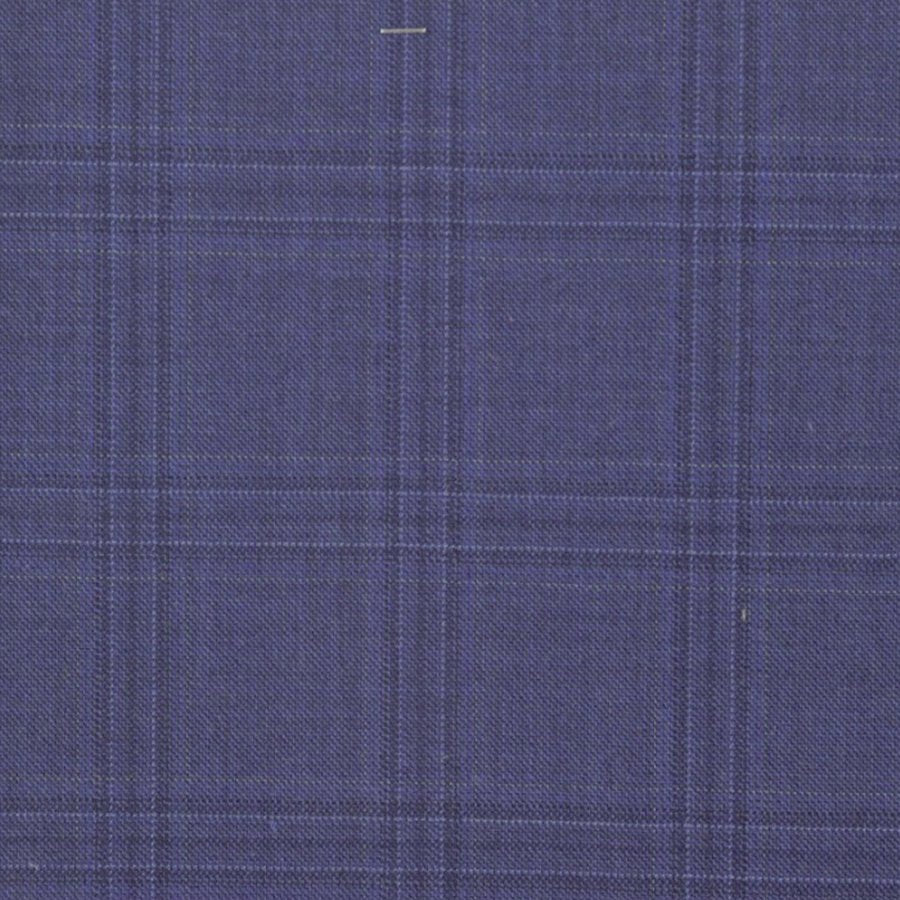 ID7458-LBM-Navy  Blue Wool Check Blazer