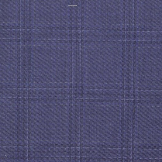 ID7458-LBM-Navy  Blue Wool Check Blazer
