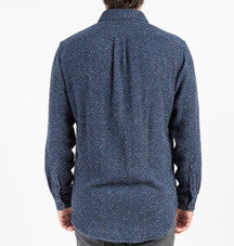 ID4406-Portuguese Flannel Blue Marl Shirt