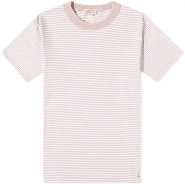 ID70547-Armor Lux Pink White Hoop T Shirt