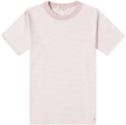 ID70547-Armor Lux Pink White Hoop T Shirt