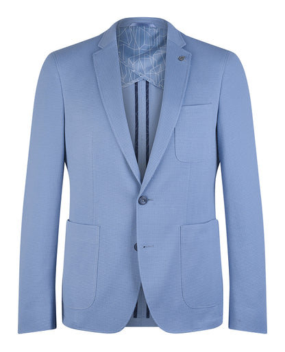 ID7189-Remus Uomo Sky Blue Waffle Jacket