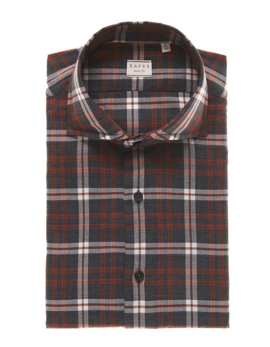 ID20350-Xacus Grey Brown Flannel Check